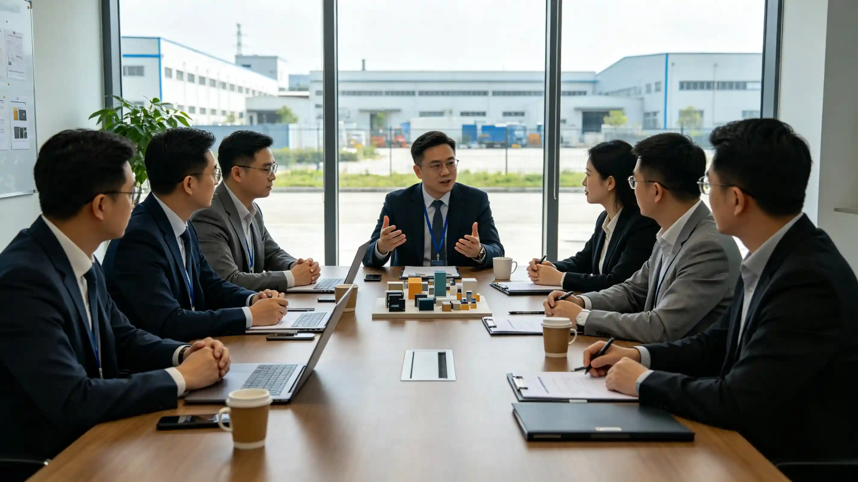 外贸工厂业务复盘会议.webp